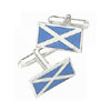 SILVER Scottish Flag Cufflinks