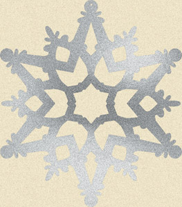 Silver snowflakes cutouts