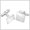 SILVER Square Polished Cufflinks
