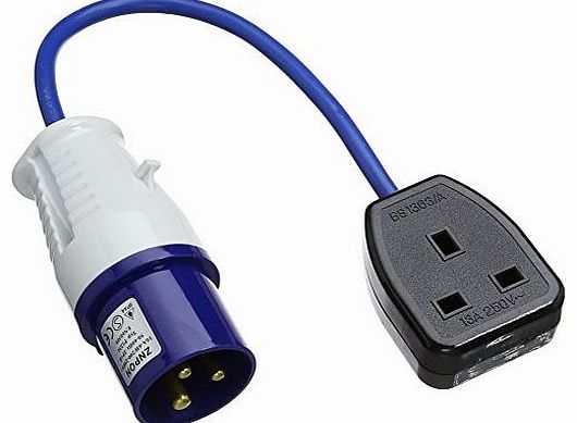 Silverline Tools Silverline 341082 16A-13A Fly Lead Converter 16A plug to 13A socket