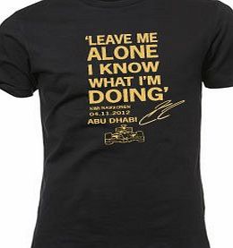 SilverStars Leave Me Alone I Know What Im Doing - Kimi Raikkonen quote t-shirt (Medium)