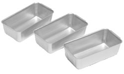 silver anodised 1lb Loaf pan with