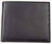 Black Leather Jeans Wallet by
