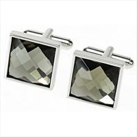 Simon Carter Grey Facet Square Cufflinks by