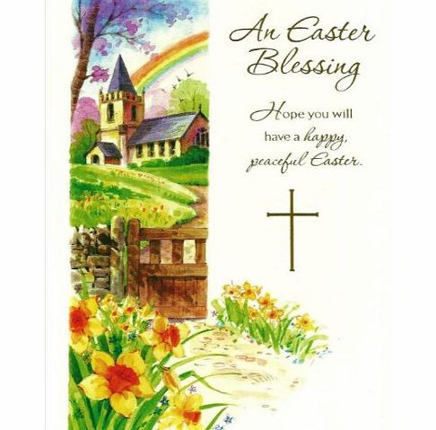Simon Elvin An Easter Blessing - Simon Elvin Religious Theme Easter Card - Watercolour Church Design