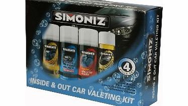 Simoniz Car Care Kits Inside amp; Out Car amp; Van Valeting 4 Piece Kit.