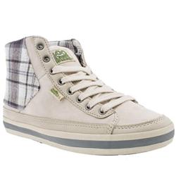 Simple Female Wheelie Plaid Suede Upper ?40 plus in White and Grey