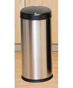 simple Human 30 Litre Touch Bin Brushed Stainless Steel