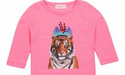 Indian Tiger T-shirt Pink `4 years,8 years,10