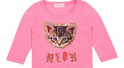 Miaow car T-shirt Pink `2 years,8 years,10