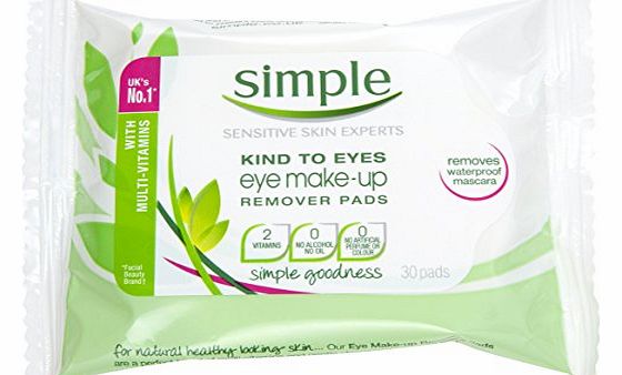 Simple Kind To Eyes Eye Make Up Remover Pads 30 Pieces