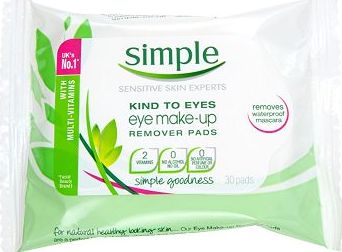 Simple, 2041[^]10050123 Kind To Eyes Eye Make-Up Remover Pads 30s