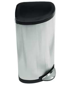 simplehuman 38L Stainless Steel Corner Step Can
