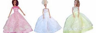 Barbie Doll Dresses - The Wedding Collection (3 Dress Set) DOLLS NOT INCLUDED