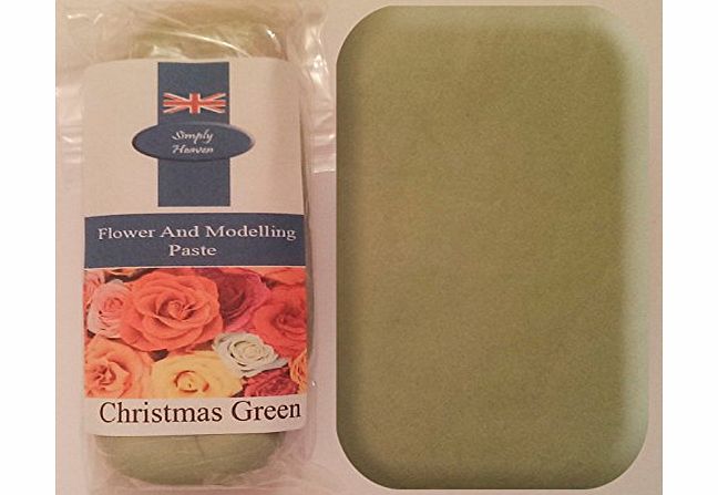 Simply Heaven Paste Simply Heaven Sugar Florist, Gum Paste - Sugarcraft Floral Flower Modelling 80g (Christmas Green) - Free Postage - Buy any five 80g blocks and get one white 80g block for free