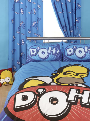 Simpsons Curtains Homer `peech`Design 72 drop - Special Low Price