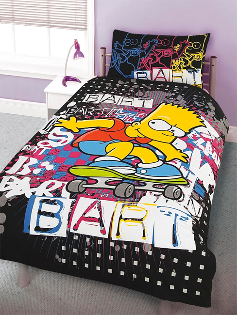 Duvet Cover and Pillowcase Bart Simpson `unk`Design Bedding