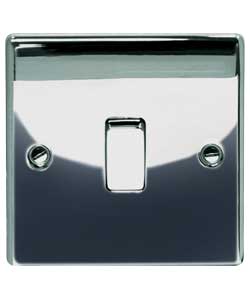 Single 2-Way Light Switch - Polished Chrome