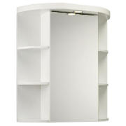 Door Illuminated Cabinet & Shelves White