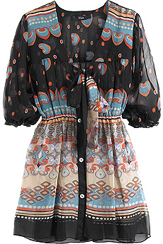 Single Printed silk blouse