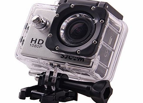 Multi-function SJ4000 HD 1080P Waterproof Digital Video Recorder DVR Camcorder, 12 Mega pixel, 170 HD wide-angle, Multi Colors, with Waterproof Case Multiple Mounts (Silver)
