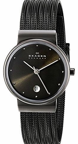 Skagen Ladies Watch 355SMM1 with Silver Stainless Steel Bracelet and Grey Dial