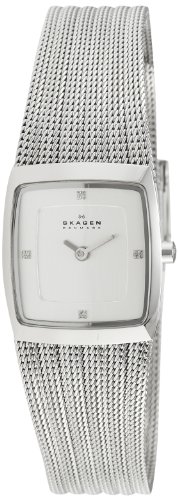Skagen Ladies Watch 380XSSS1 with Silver Stainless Steel Bracelet and Silver Dial