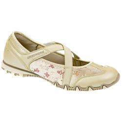 Female Waterlilly Leather/Textile Upper Textile Lining Casual Shoes in Black, Gold, White