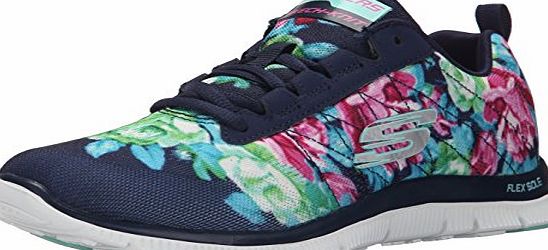 Skechers Flex Appeal Wild Flowes, Womens Multisport Outdoor Shoes, Blue (Nvmt), 5 UK (38 EU)
