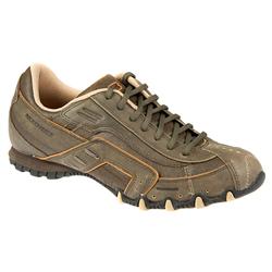 Skechers Male SKE11PRIMO Leather Upper Textile Lining Fashion Trainers in Brown, Chestnut
