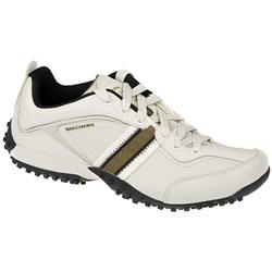 Skechers Male SSSKE1014 Leather/Textile Upper Textile Lining Fashion Trainers in Natural