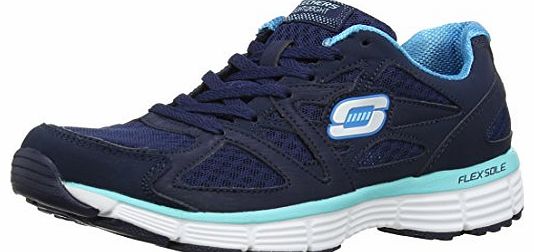 Skechers USA Womens Agility Free Time Low-Top Trainers 11870 Navy/Turquoise 6 UK, 39 EU
