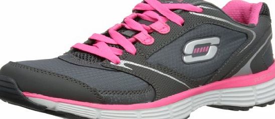 Skechers Womens Agility Rewind Charcoal/Hot Pink Low-Top Trainers 11696 7 UK, 40 EU