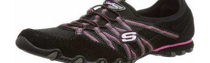 Skechers Womens Bikers - Quick Step Low-Top Trainers 22358 Black/Hot pink 7 UK, 40 EU