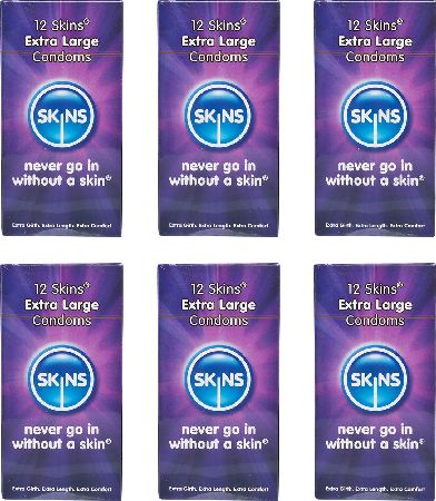Skins, 2102[^]0139284 Extra Large Condoms - 72 Condoms
