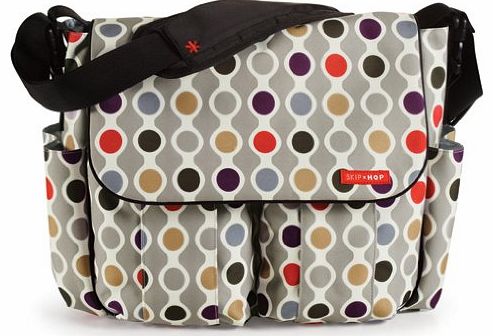 Skip Hop Dash Deluxe Baby Changing Bag - Multi Coloured (Wave Dot)