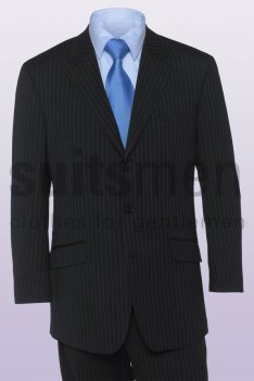 3 Button Black Stripe Suit