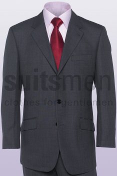 3 Button Grey Birdseye Suit.