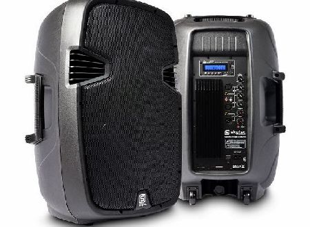 Skytec 15`` Black Bluetooth Active Disco Party Mobile DJ Speaker PA Monitor 800W