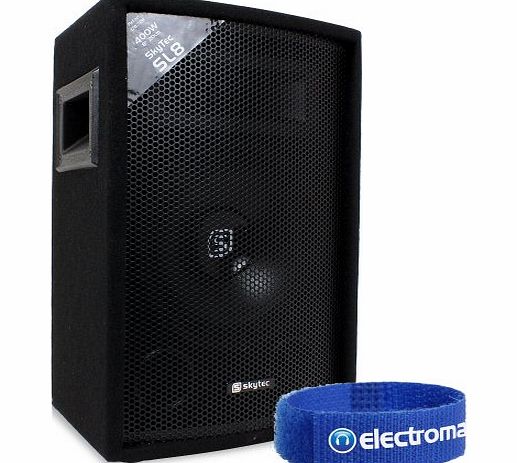 Skytec 8`` Passive DJ PA Speaker House Party Disco Bedroom DJ Sound Setup 400W