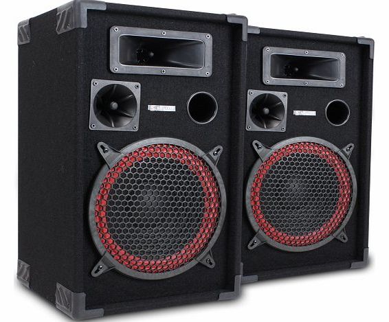 Skytec Pair of Skytec 10`` Passive PA Speakers Disco Party Home DJ Audio Setup 700W