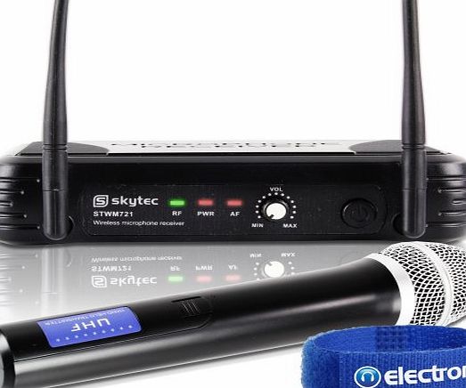 Skytec Professional Single Channel UHF Wireless DJ PA Karaoke Microphone System