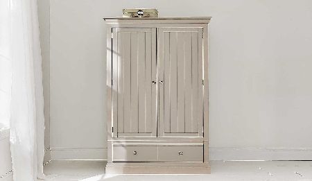 Sleep Emporium Camden Pebble 2 Door 1 Drawer Wardrobe