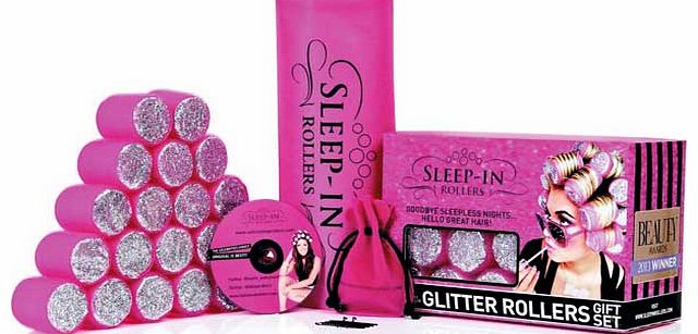 Sleep In Rollers Sleep In Hair Rollers - Pink Glitter Set