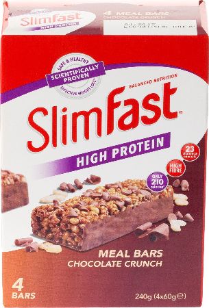 Slim Fast, 2102[^]0138946 SlimFast Chocolate Crunch 4 Bars
