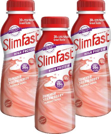 Slim Fast, 2102[^]0106318 Slimfast Milkshake Bottle Strawberry - Triple Pack