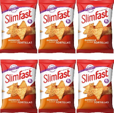 Slim Fast, 2102[^]0139202 Slimfast Snack Bag BBQ Tortilla 22g - 6 Pack