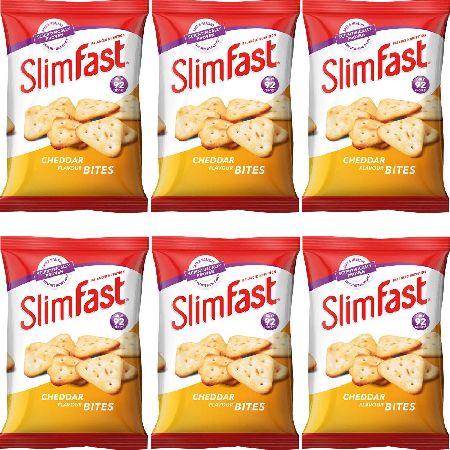 Slim Fast, 2102[^]0139203 Slimfast Snack Bag Cheddar Bites 22g - 6 Pack