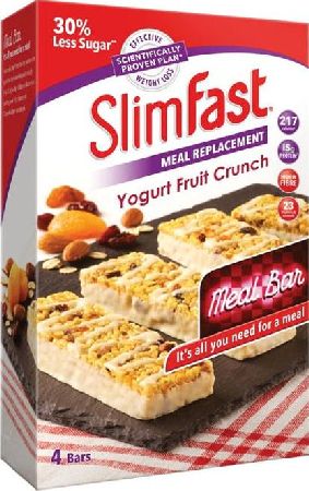 Slim Fast, 2102[^]0138944 SlimFast Yogurt Fruit Crunch 4 Bars