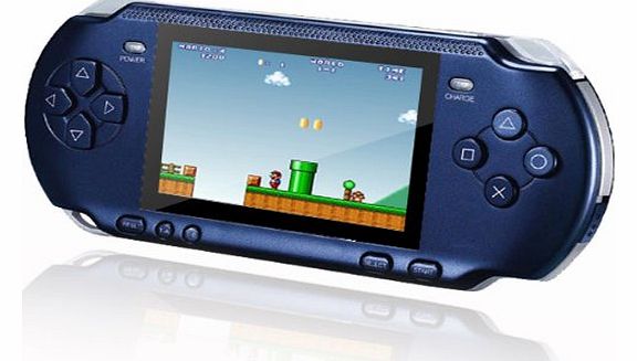 Blue Slimstation 16 Bit Handheld Computer Games Console with 131 Retro Games.